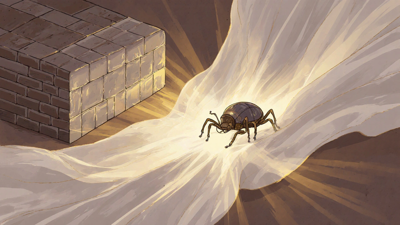 Abstract concept of HTML as structural bricks and CSS as flowing fabric enhancing web clarity and speed.