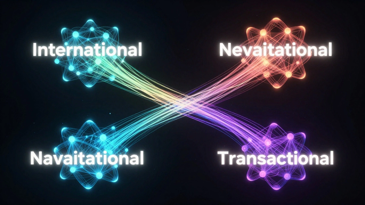 Abstract glowing light forms representing search intent