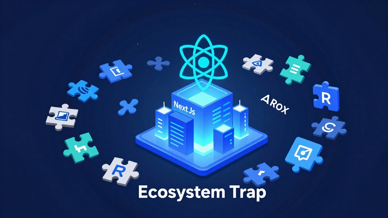 Various small library pieces being organized into a structured Next.js framework building