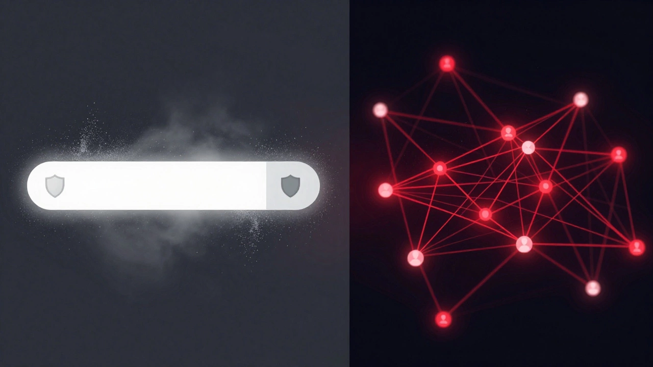 Comparison of private search vs tracked data collection