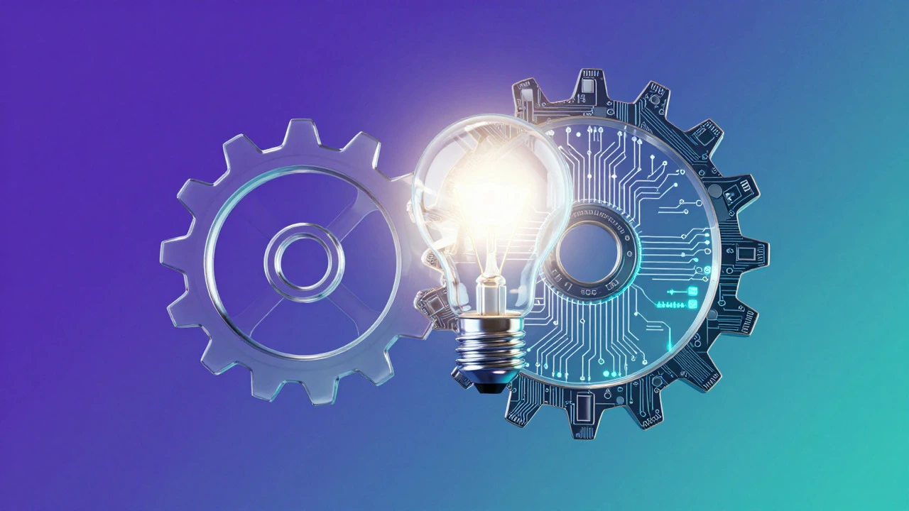 Interlocking gears representing UX design and SEO algorithm synergy