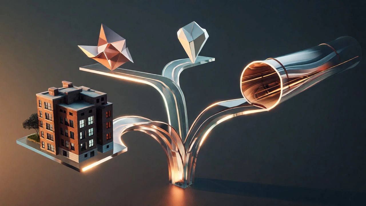 3D conceptual diagram of software architecture choices