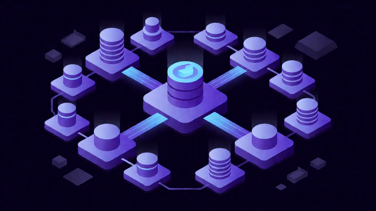 Abstract 3D visualization of Java microservices architecture