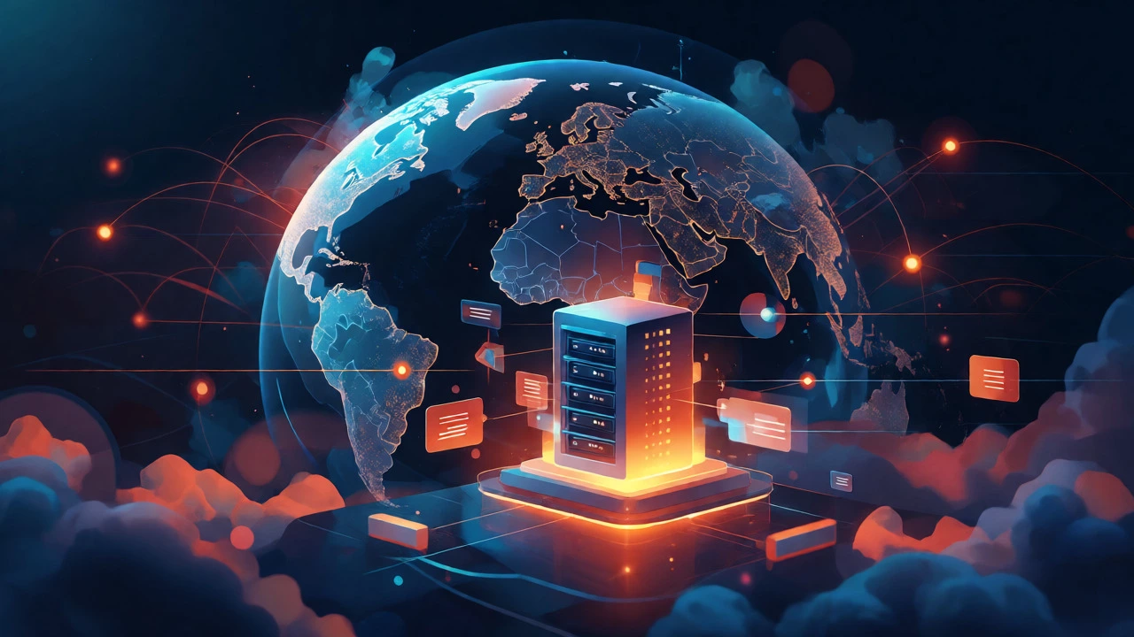 Abstract visualization of edge computing networks