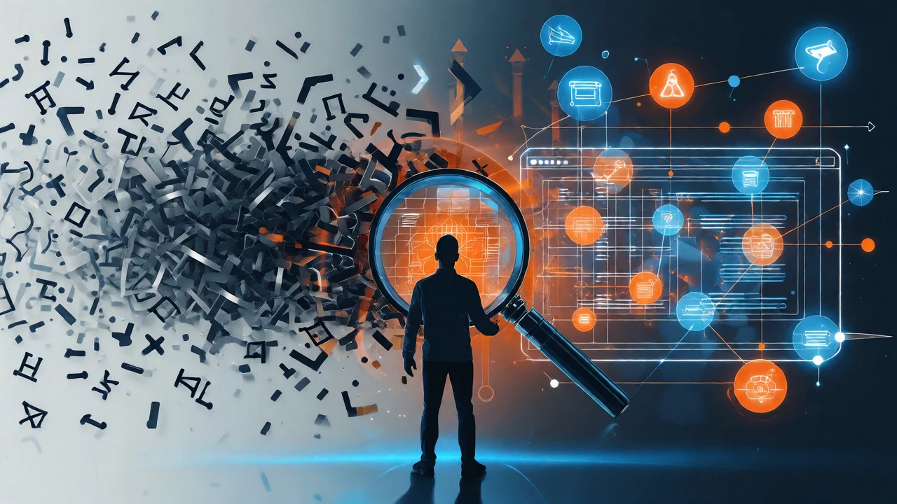 Conceptual art showing shift from coding to product engineering