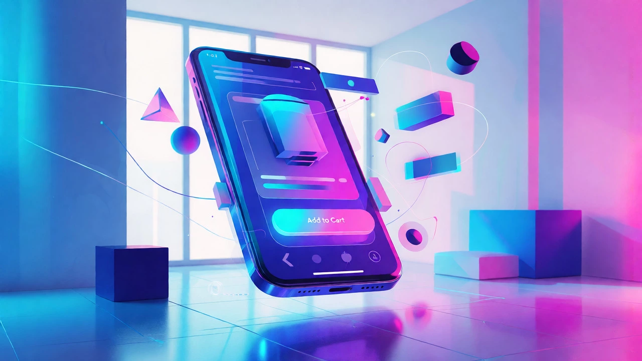 Conceptual visualization of mobile-first e-commerce design and UX