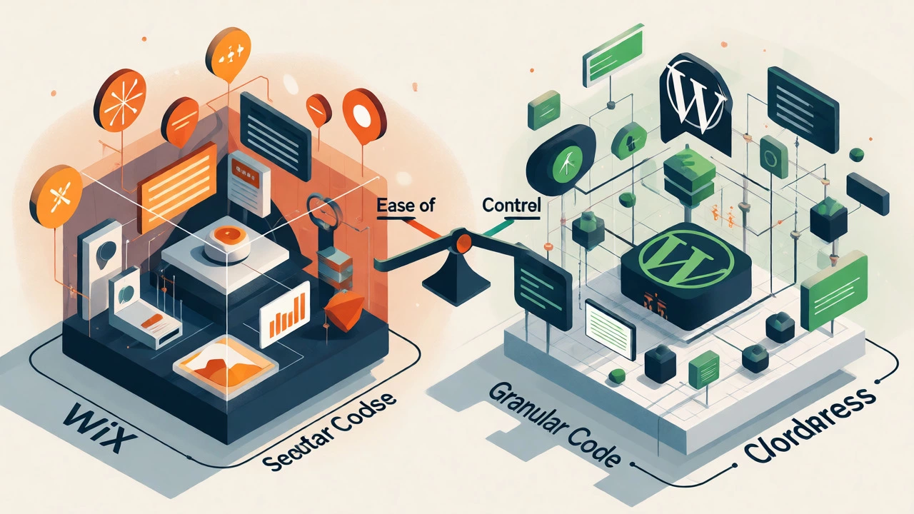 Isometric comparison of managed platform versus customizable code structures