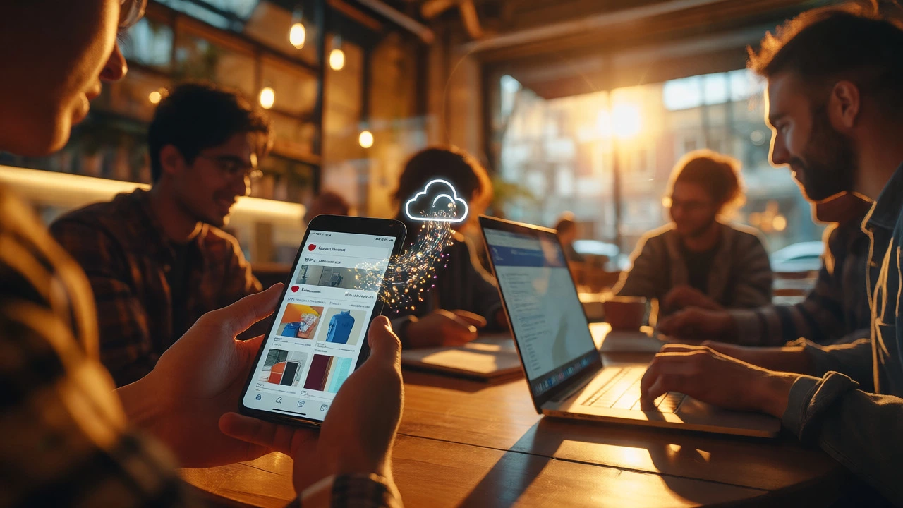 Team managing e-commerce marketing via social media and email