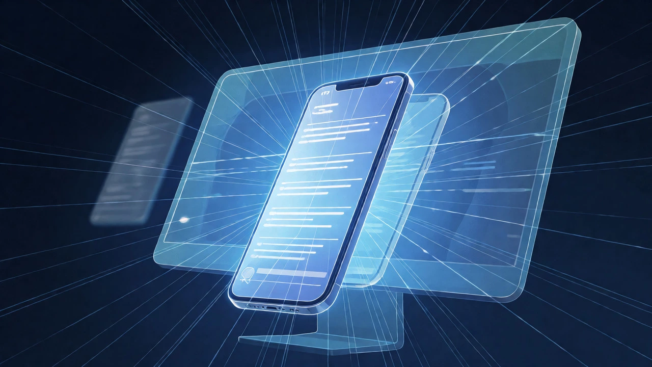 Conceptual illustration showing Google's mobile-first indexing prioritizing a smartphone over a desktop.