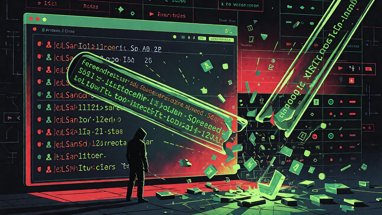 Hacker view of exposed SQL code causing data leakage in browser